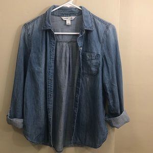 Old Navy Faded Jean Shirt